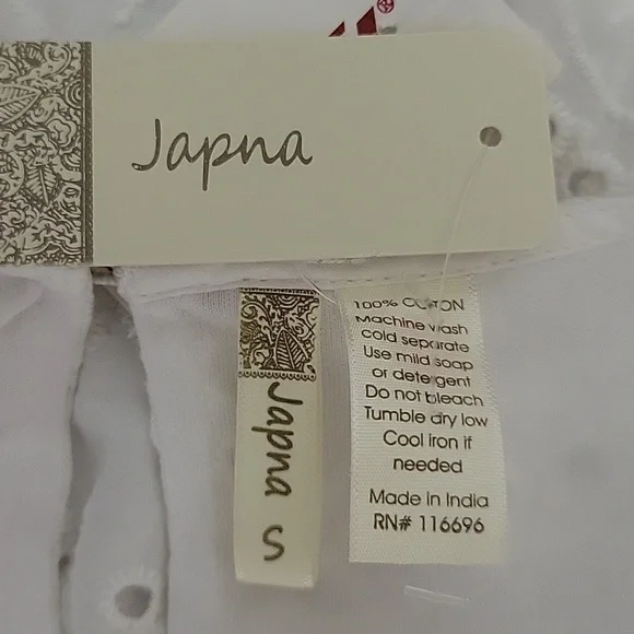 Japna White Eyelet Wrap Midi Dress - Picture 9 of 14